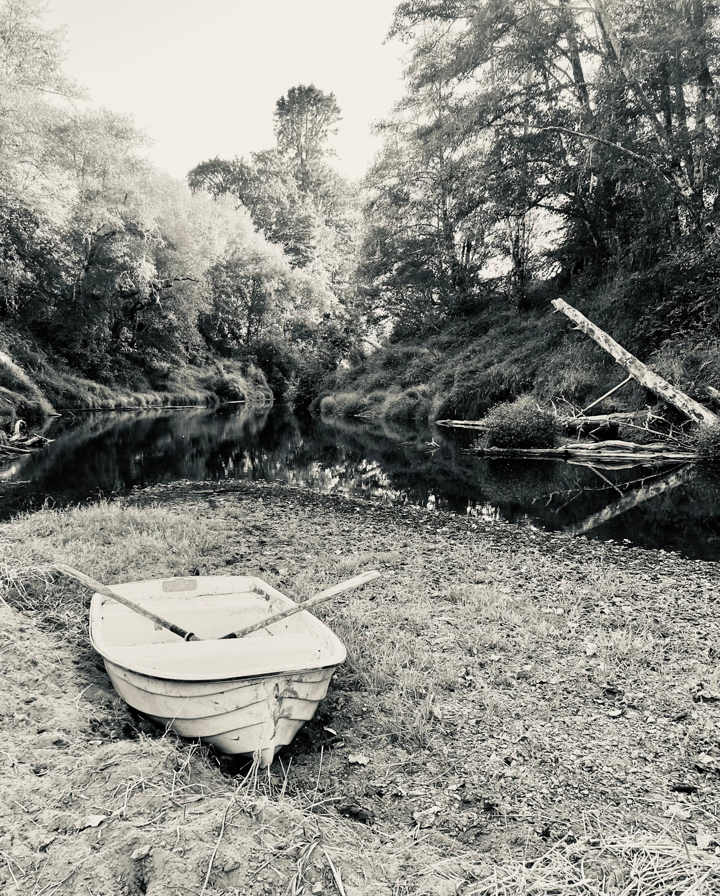Rowboat on the river at Neverstill